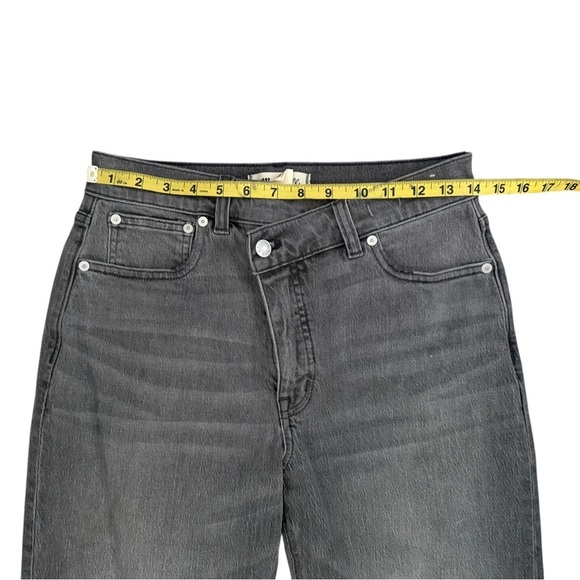 Madewell 90s Straight Jean Burwick Wash: Cross-Tab Gray Size 27 High Waist - Picture 7 of 13